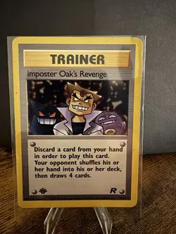 Pokemon Imposter Oak's Revenge 76/82 1st Edition Team Rocket Trainer Regular - Image 1