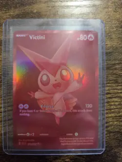 Pokemon Victini Full Art Holo Black White Rare 172/086 Sv: black bolt 80 HP - Image 1