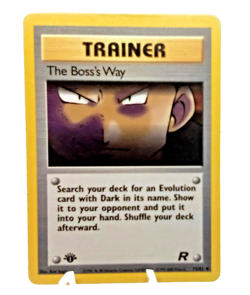 Trainer The Boss's Way 73/82-Team Rocket -1st Ed.-Non Holo Vintage Pokemon LP/MP - Image 1