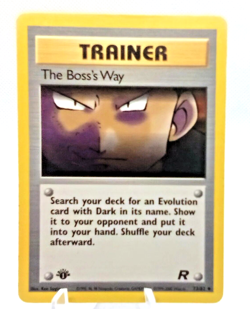 Trainer The Boss's Way 73/82-Team Rocket -1st Ed.-Non Holo Vintage Pokemon LP/MP - Image 3