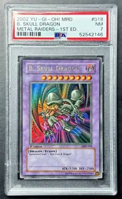 2002 Yugioh Metal Raiders B. SKULL DRAGON MRD-018 1st Edition Ulta Rare PSA 7 NM - Image 1