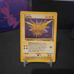 Pokemon TCG Zapdos Fossil Holo Card 15/62 Unlimited Rare HP - Image 1