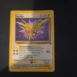 Pokemon TCG Zapdos Fossil Holo Card 15/62 Unlimited Rare HP - Image 4