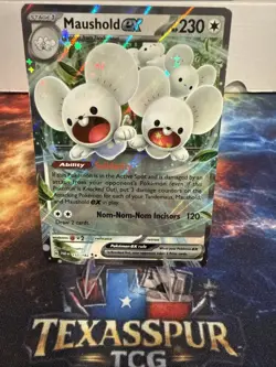 Maushold ex 155/182 Paradox Rift (PAR) NM Double Rare Pokemon Card - Image 1