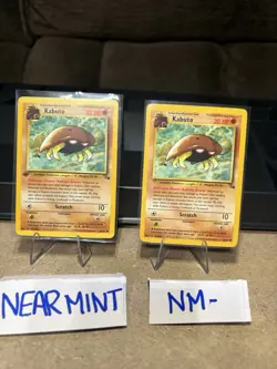 Kabuto 50/62 1st Edition Fossil Set Pokemon WOTC Card NM+ Wow! + Bonus Kabuto - Image 1