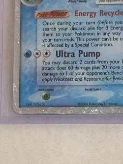 Pokemon Swampert EX TCG Crystal Guardians Holo Card 98/100 2006 Vintage - Image 5