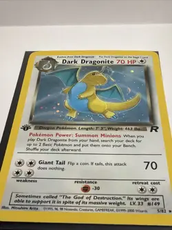 Pokemon TCG Dark Dragonite Holo Rare Card First Edition 5/82 LP 1st Team Rocket - Image 5