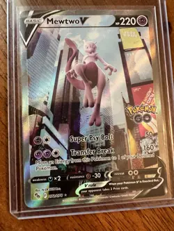 Pokemon TCG Go - Mewtwo V #72/78 - Full Art Alternative - Ultra Rare Card - Image 1