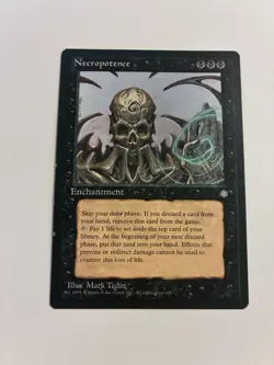 NECROPOTENCE (LP) Ice Age MTG Magic the Gathering Black Enchanment Card - Image 1