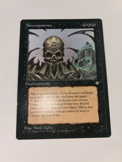 NECROPOTENCE (LP) Ice Age MTG Magic the Gathering Black Enchanment Card - Image 2