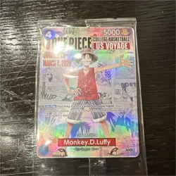 Bandai One Piece CCG Monkey.D.Luffy US Voyage Promo Holo Card P-055 - Image 1