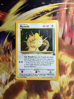 Pokemon TCG Meowth Black Star Promos Holo Card Game Boy - Image 1