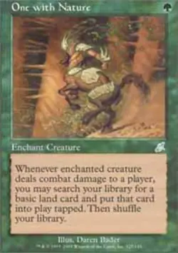 MTG One with Nature, Scourge, Heavily Played, English - Image 1