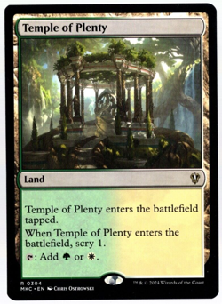 (x4) Temple of Plenty 0304 Play Set Rare Murders at Karlov Manor MTG NM - Image 1