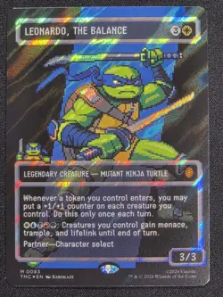 Leonardo, the Balance (0083) (Borderless) (Surge Foil) Commander: Teenage Mutant - Image 1