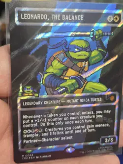 Leonardo, the Balance (0083) (Borderless) (Surge Foil) Commander: Teenage Mutant - Image 4