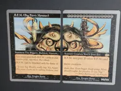 B.F.M. (Big Furry Monster) Unglued MTG Reg (Two Cards #28 & #29) Lightly Played - Image 1