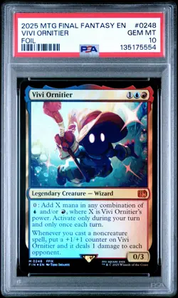 2025 MTG FINAL FANTASY FOIL #0248 VIVI ORNITIER PSA 10 - Image 1