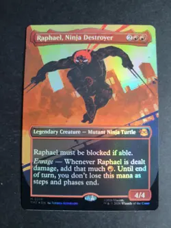 Raphael, Ninja Destroyer (Borderless Foil) Mythic MTG Ninja Turtles - Image 1