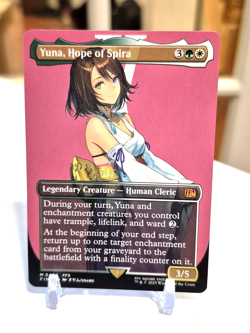 Yuna, Hope of Spira ~~ Borderless NM-Mint, English Final Fantasy MTG Magic CLEAN - Image 1