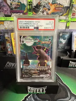 2021 POKEMON SWORD & SHIELD EVOLVING SKIES SECRET FULL ART/UMBREON VMAX PSA 10 - Image 1