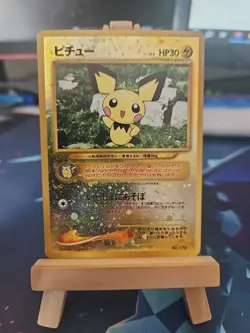 Pokemon TCG Pichu Holo Rare Neo Premium File 2 Japanese No. 172 LP US Seller - Image 1