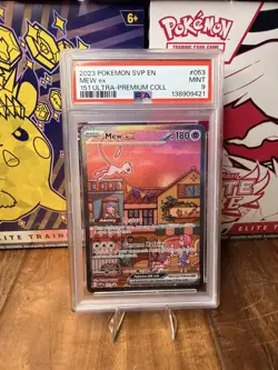 2023 POKEMON SVP EN-SV BLACK STAR PROMO 151 ULTRA-PREM COLL #053 MEW EX PSA 9 - Image 1