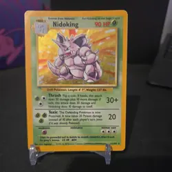 Nidoking Base set Pokemon 11/102 TCG WOTC HP - Image 1