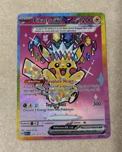Pokemon TCG Pikachu EX 277/217 Ascended Heroes SIR NM - Image 1