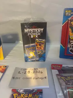 Pokemon Walmart Mystery Power Box 5 Booster Packs + Sealed Lot - Image 3