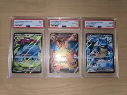 2023 POKEMON MEW EN-151 ULTRA RARE #183 VENUSAUR/CHARIZARD/BLASTOISE EX PSA 10 - Image 1