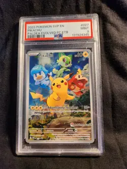 Pokemon TCG Pikachu - Paldea Evolved (Pokemon Center Exclusive stamp) 027 PSA 9 - Image 1