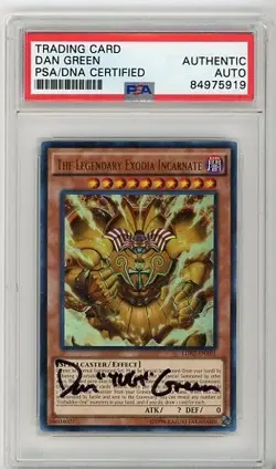 PSA Signed Dan Green Yu-Gi-Oh! TCG The Legendary Exodia Incarnate LDK2-ENY01 - Image 1