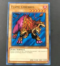 Yu-Gi-Oh! Metal Raiders Flame Cerebrus Common Card MRD-EN111 NM - Image 1