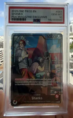 Shanks (2025 PSA Magazine Promo) OP09-001 One Piece Promotion Cards Foil - Image 1
