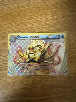 Omastar Break 19/124 Fates Collide Holo Pokemon Card LP Condition - Image 1
