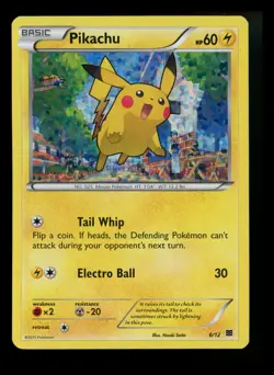 Pikachu 6/12 McDonalds 2015 Holo Rare Pokemon Card TCG - Image 1