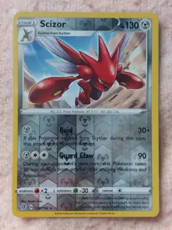 Scizor 128 192 Rebel Clash Pokemon Card NM - Image 1
