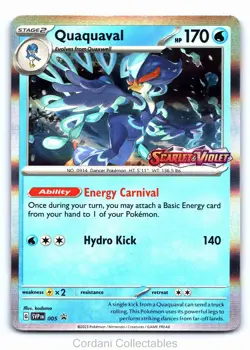 Quaquaval SVP005 - SV Black Star Promo - Prerelease Pokemon Card - Image 1