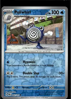 Pokemon Poliwhirl 042/167 Twilight Masquerade Reverse Holo Common 5 Card Lot - Image 1