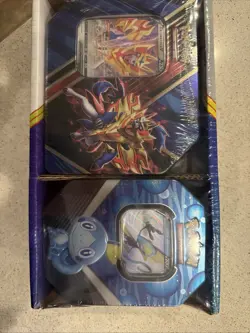 Pokemon 2022 Galar Partners Zamazenta V & Inteleon V 2 Tin Pack SEALED NEW - Image 1