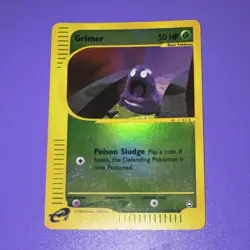 Pokemon Grimer 079/147 Aquapolis Reverse Holo Common Basic Card HP 50 Poison - Image 1