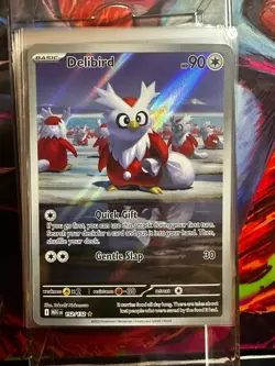 Pokemon TCG Delibird 152/132 NM/M 2025 Mega Evolution Full Art Illustration Holo - Image 1