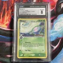 Pokemon Wooper 71/101 EX Dragon Frontiers Reverse Holo CGC 8 - Image 1