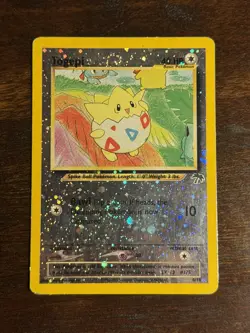 Pokemon Togepi Southern Islands Holo Card 4/18 English LP-/MP+ 2 SWIRLS - Image 1