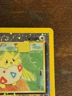 Pokemon Togepi Southern Islands Holo Card 4/18 English LP-/MP+ 2 SWIRLS - Image 3