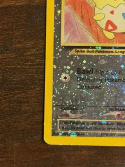 Pokemon Togepi Southern Islands Holo Card 4/18 English LP-/MP+ 2 SWIRLS - Image 5