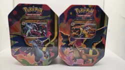2 Pokemon TCG Mega Charizard X + Y ex Tin Bundle Sealed New - Image 1