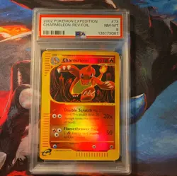 2002 Pokemon Charmeleon Expedition Reverse Holo PSA 8 NM-MT 73/165 - Image 1