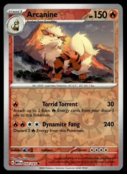 ARCANINE - 059/165 - POKEMON 151 MEW ENGLISH - REVERSE HOLO - NM - Image 1